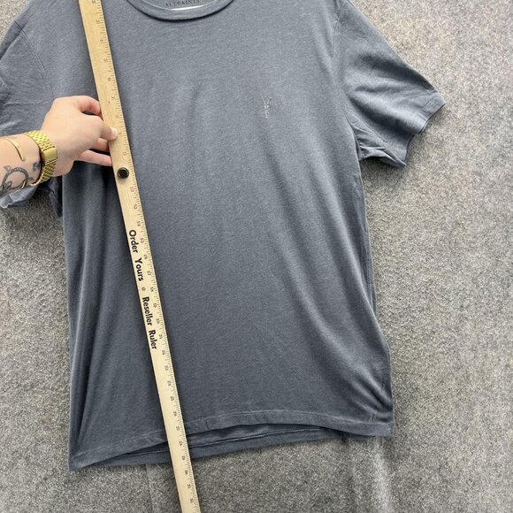 All Saints Shirt Mens Large Gray Crewneck Short Sleeve T-Shirt Casual Soft - Picture 8 of 10